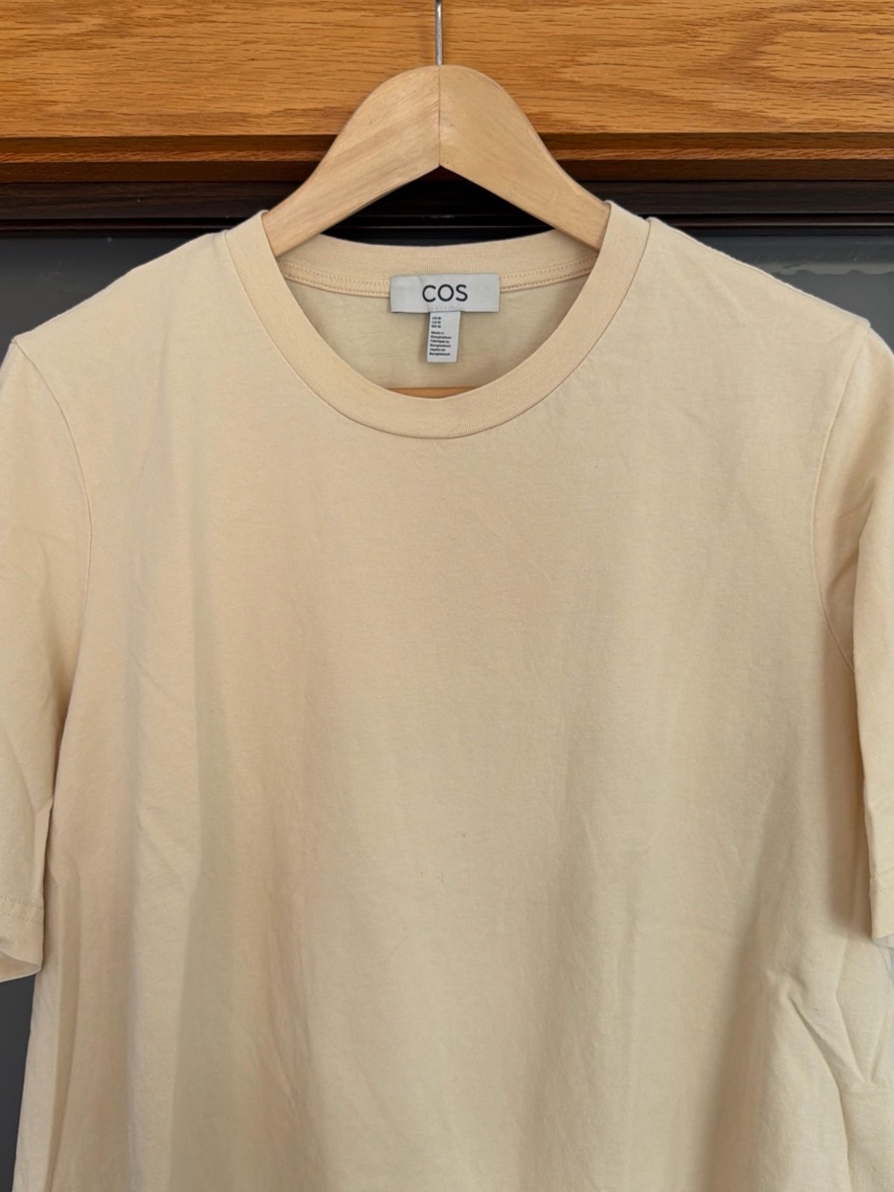 COS Butter Yellow Crew Neck Short Sleeve Tee - Picture 2 of 5